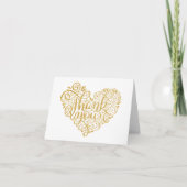 Carte Calligraphie Vintage Phrase Merci (Devant)