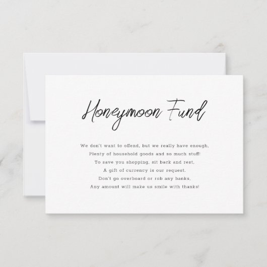 Carte Calligraphy Black and White Honmoon Fund (Devant)
