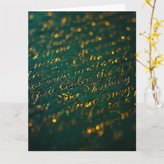 Carte Calligraphy of the Unknown (Fleur jaune)