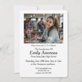 Carte  Calligraphy  Photo Grad Party  Personalize (Dos)
