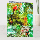 Carte Calm abstract Folded Greeting Card,Smooth yellow (Dos)