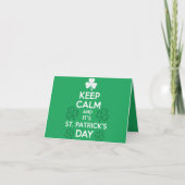 Carte Calme C'est irlandais Jour de la Saint Patrick (Devant)