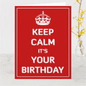 Carte Calme c'est ton anniversaire (Fleur jaune)