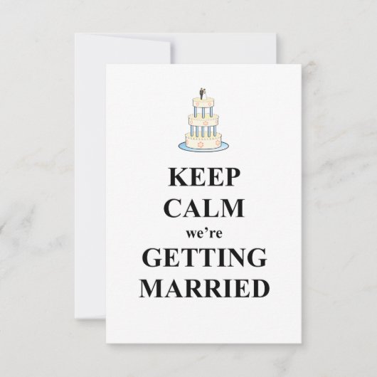 Carte Calme, on se marie (Devant)