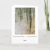 Carte "Calme" - Photo transformée d'arbres dans une forê (Dos)