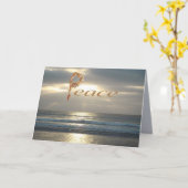 Carte Calme Soirée Océan Photo Condolence (Fleur jaune)