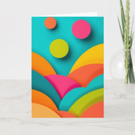 Carte Calques d'art en papier coloré (Devant)