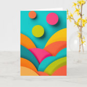 Carte Calques d'art en papier coloré (Fleur jaune)