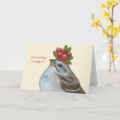 Carte Calvin the American tree sparrow card (Fleur jaune)