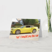 Carte Camaro CHEVY Jaune (Devant)