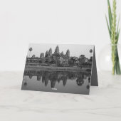 Carte Cambodge | Angkor Vat Travel B&W Photo Custom Card (Dos)