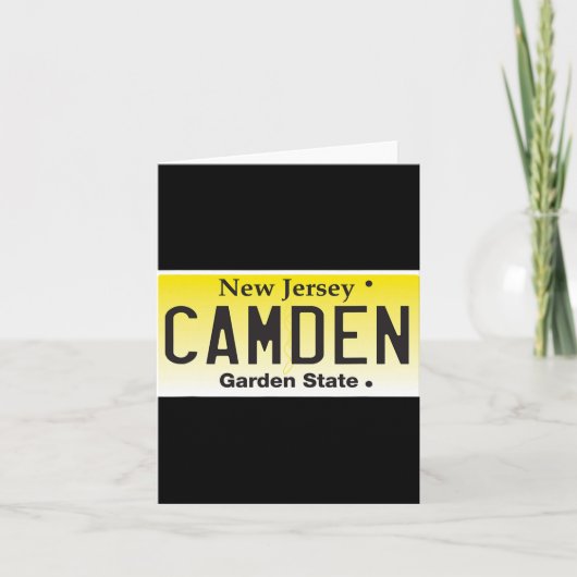 Carte Camden New Jersey Nj Hometown License Plate Graphi (Devant)