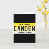 Carte Camden New Jersey Nj Hometown License Plate Graphi (Fleur jaune)