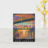 Carte Camden New Jersey Nj Waterfront Delight Sd599 (Fleur jaune)