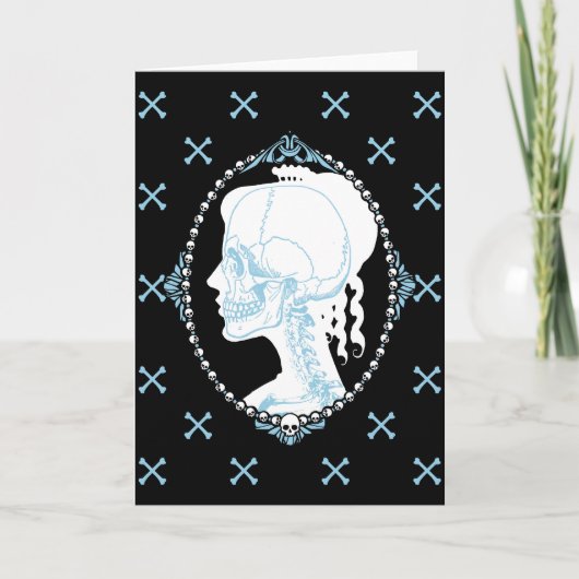 Carte Camée assez bleue de crâne (Devant)