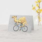 Carte Camel Riding a Bicycle (Fleur jaune)