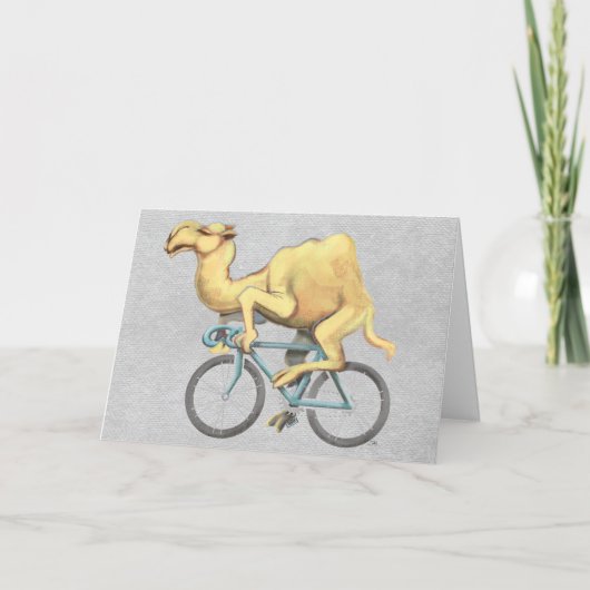 Carte Camel Riding a Bicycle (Devant)
