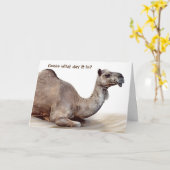 Carte Camel sur sable pour la retraite (Fleur jaune)