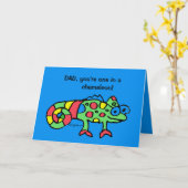 Carte Caméléon de la Fête des Pères (Fleur jaune)