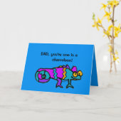 Carte Caméléon de la Fête des Pères (Fleur jaune)