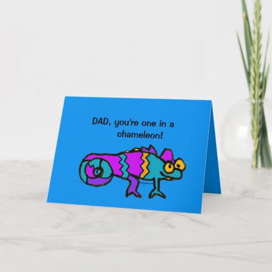 Carte Caméléon de la Fête des Pères (Devant)