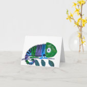Carte Caméléon Mosaïque (Fleur jaune)