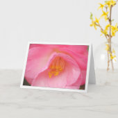 Carte Camelia rose doux (Fleur jaune)