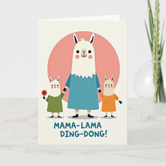 Carte Camelid Family Mothers Day Card (Devant)