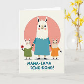 Carte Camelid Family Mothers Day Card (Fleur jaune)