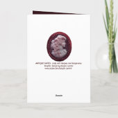 CARTE CAMEO ANTIQUE, DAME AUX RAISONS, CITATION DE VIN (Dos)