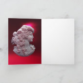 CARTE CAMEO ANTIQUE, DAME AUX RAISONS, CITATION DE VIN (Intérieur)