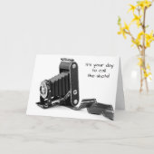 Carte Caméra Bellows Avec Film Anniversaire (Fleur jaune)