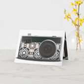 Carte Caméra déco (Fleur jaune)