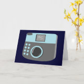 Carte Caméra rétro (Fleur jaune)