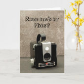 Carte Caméra rétro pour avoir un vieux anniversaire (Fleur jaune)