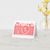 Carte Caméra russe soviétique - rose tropicale (Fleur jaune)