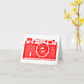 Carte Caméra russe soviétique - Rouge (Fleur jaune)