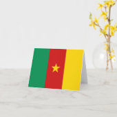 Carte Caméroun drapeau (Fleur jaune)