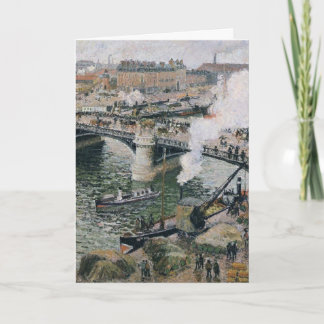 Carte Camille Pissarro Pont Boieldieu à Rouen Peinture