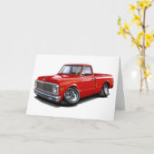 Carte Camion 1970-72 de rouge de Chevy C10 (Fleur jaune)