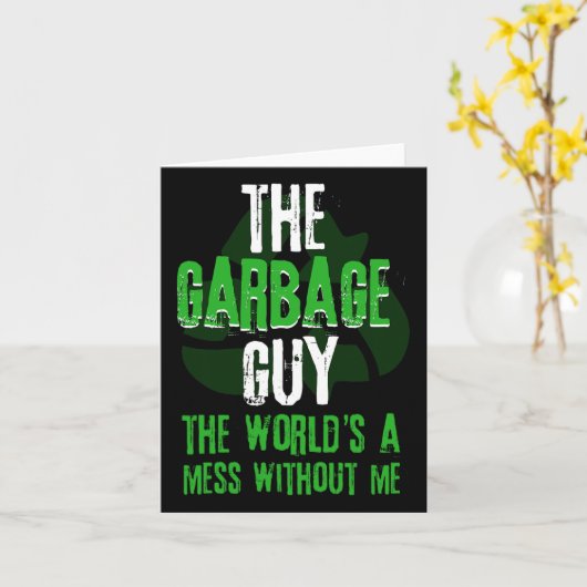 Carte Camion à ordures Recycle Waste Trash Collector Ear (Fleur jaune)