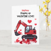 Carte Camion de construction de la Saint-Valentin pour n (Fleur jaune)