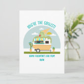 Carte Camion de crème glacée Classe verte Valentine (Debout devant)