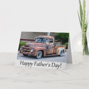 Carte Camion de Father's Day Vintage