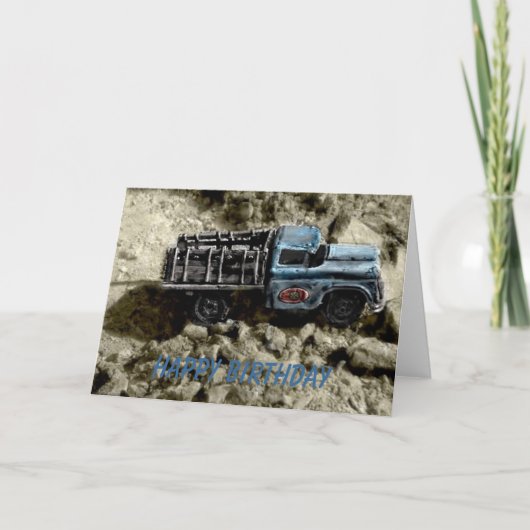 Carte Camion de joyeux anniversaire (Devant)