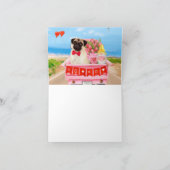 Carte Camion de la Saint-Valentin pour chien Carlin Cœur (Intérieur)