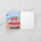 Carte Camion de la Saint-Valentin pour chien dalmate ave (Intérieur)