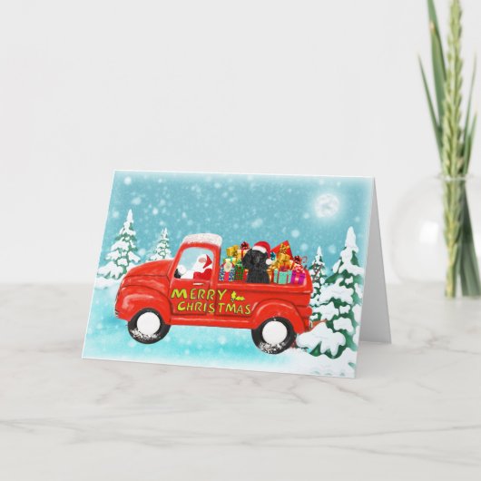 Carte camion de livraison de cadeaux de Noël Canic (Devant)