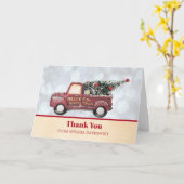 Carte Camion de livraison de Noël avec Merci d'arbre de  (Fleur jaune)