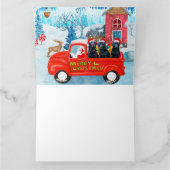 Carte Camion de livraison de Noël Chien Labrador Neige  (Intérieur)